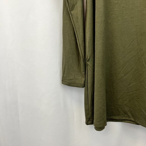 Zenana Womens Green Long Sleeve Round Neck Pullover T-Shirt Dress Size Small - Picture 6 of 9